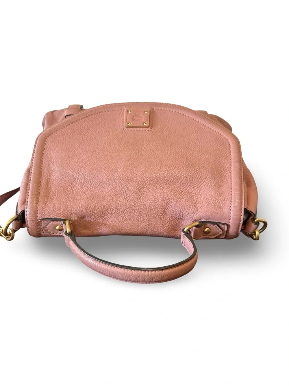 MCM Dusty Rose Leather Satchel Handbag - Women